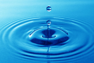  Blue Water drop splash