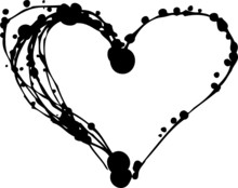 Heart Symbol Of Blots (J.Pollock Style)