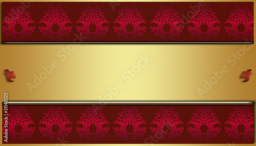 Hintergrund Damast Mustertapete Ornament Rot Gold Verlauf Buy