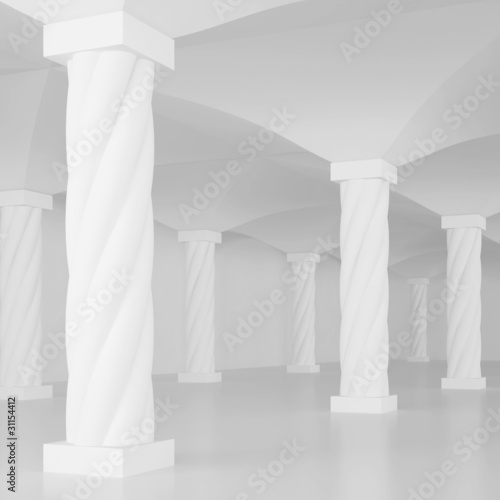 Obraz w ramie Interior Columns