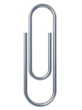 Paper Clip Isolated Over White Background