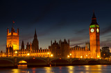 Fototapeta Big Ben - Illuminated Houses of Parliament