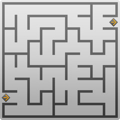 Wall Mural - Small gray labyrinth