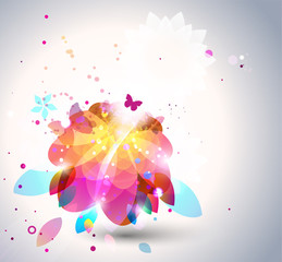 Aufkleber - Abstract Floral Background.