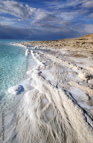 Naklejka - mata magnetyczna na lodówkę View of Dead Sea coastline