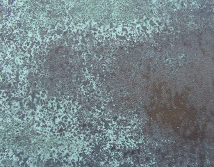 Wall Mural - speckled blue aged bronze surface on a monument