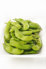 Wall Mural - fresh green bean on plate