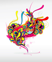 Wall Mural - composicion en color abstracta en vector