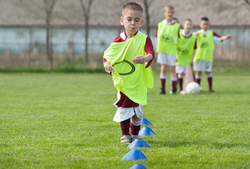 Wall Mural - boy on the sports field