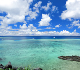 Canvas Print - seascape in okinawa japan