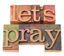 Let Us Pray In Letterpress Type