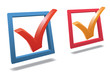 Check box with check mark high detailed 3d vector
