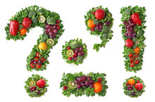 Fruit And Vegetable Alphabet - Punctuation