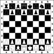 the starting positions of the chess pieces on the chess board