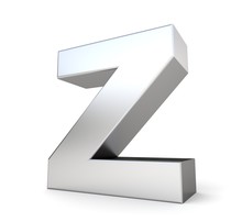 3d Metal Letter Z