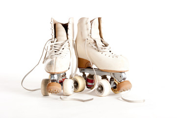 Wall Mural - roller skates isolated on white background