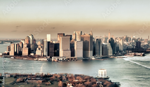 Obraz na płótnie canvas czteroczęściowy "tetraptyk" Manhattan