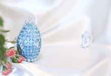 Blue Easter Egg And White Angel