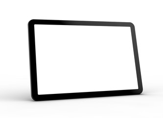 tablet pc -  Modern black tablet computer isolated on white background. Tablet pc and screen with clipping path 