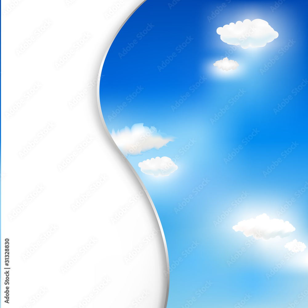 Background With Clouds And Sky - obrazy, fototapety, plakaty 