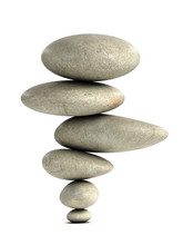 3d Balancing Zen Stones