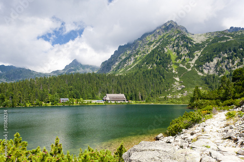 Board z aluminiowym obramowaniem Popradske Tarn, Wysokie Tatry (Wysokie Tatry), Słowacja