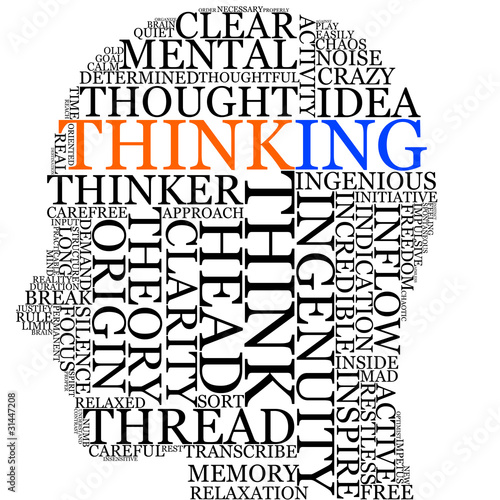 Plakat na zamówienie thinking in your head