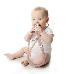 Baby with stethoscope