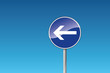 Verkehrszeichen 211 vorgeschriebene Fahrtrichtung - Hier links