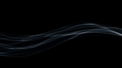 Wispy lines against black, seamless loop