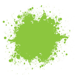 Wall Mural - Green ink splatter