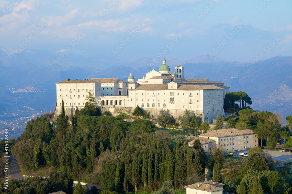 Abbazia di San Benedetto ,montecassino - obrazy, fototapety, plakaty 