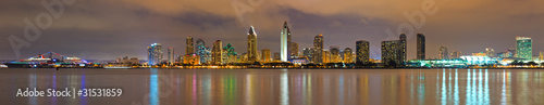 Tapeta ścienna Śródmieście San Diego w nocy