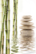 canne di bambù con pietre