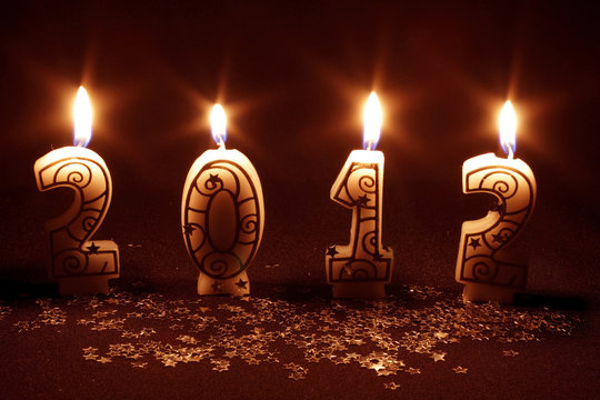 Happy 2012 - candles burning