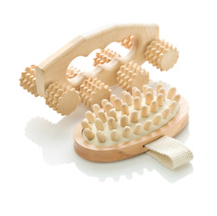 two wooden massagers for health care