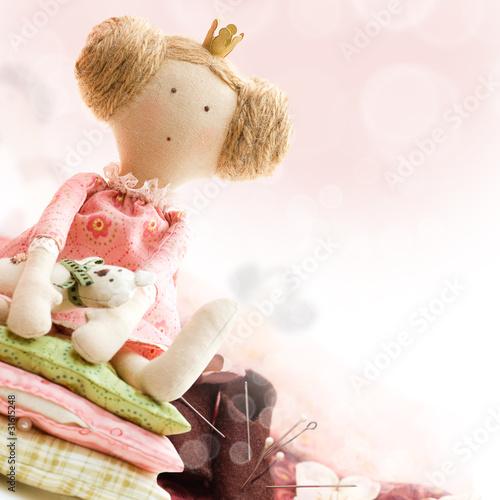 Photographie Doll princess and textile and sewing accessory