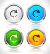 © rvrspb - Metal web buttons. Vector eps10.