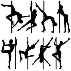 Canvas Print - Collect dancing silhouettes