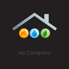 Wall Mural - Logo Home energy # Vector