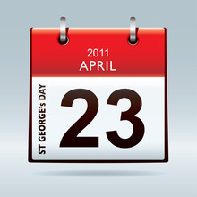 St Georges Day Calendar Icon
