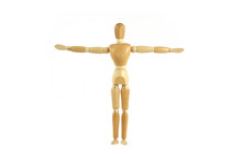 Wooden Manikin Arms Spread Out