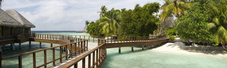 Wall Mural - Jetty to the overwater bungalows