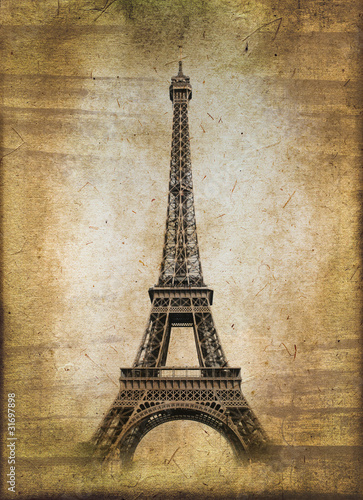 Fotoboard na płycie Tour eiffel, styl vintage