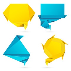 Poster - Origami Style Speech Bubble