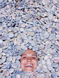 funny girl in stones
