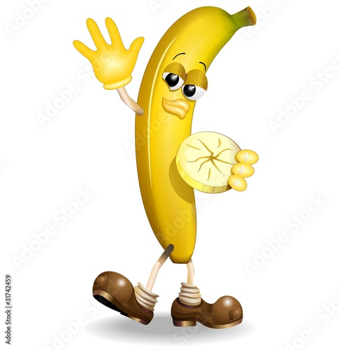 Banana Cartoon-2-Vector