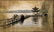 Lac d'Hangzhou, style vintage - China