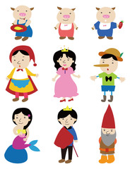 Wall Mural - cartoon story people icon