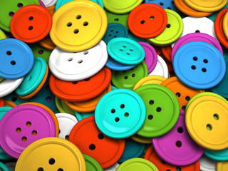 Wall Mural - Multicolored buttons for clothing